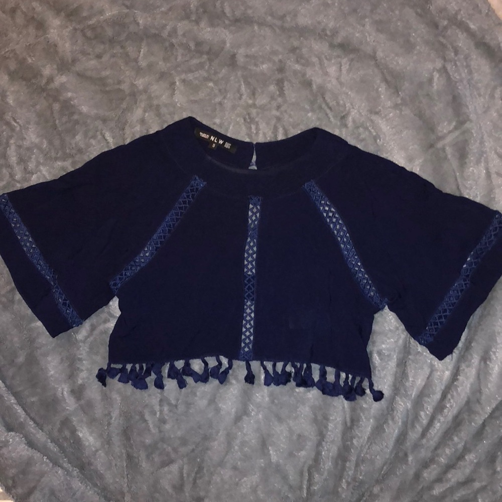 Deep blue crop top